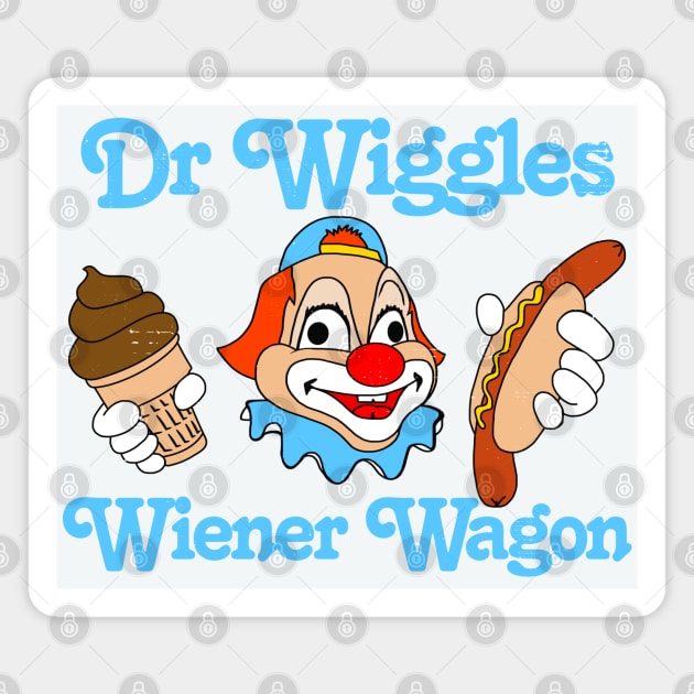 Dr Wiggles Wiener Wagon Magnet by darklordpug